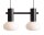 Pendelleuchte Glas Metall Mokka L:46 cm E14 blendarm