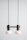 Pendelleuchte Glas Metall Mokka L:46 cm E14 blendarm