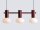 Pendelleuchte Metall Glas Rot L:75 cm E14 wohnlich