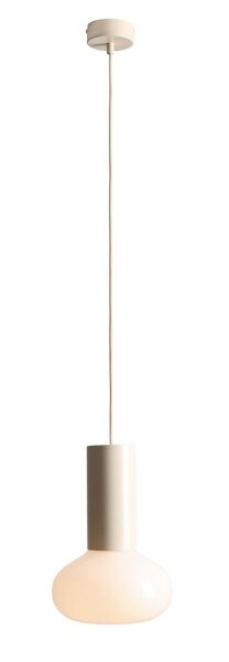 Hängelampe Glas Metall Creme B:19 cm E14 stilvoll