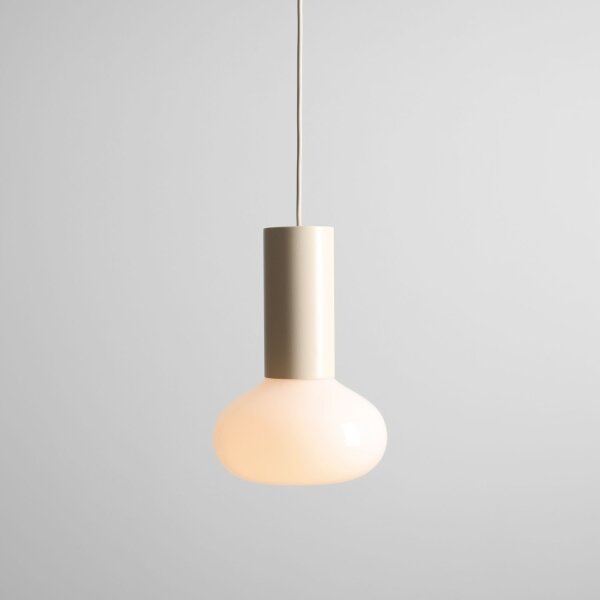 Hängelampe Glas Metall Creme B:19 cm E14 stilvoll