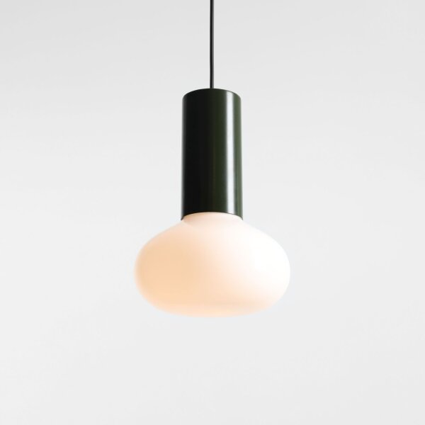 Pendelleuchte Metall Glas Moos B:19 cm E14 stilvoll