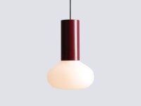 Pendelleuchte Glas Metall Rot Ø19 cm rund E14...