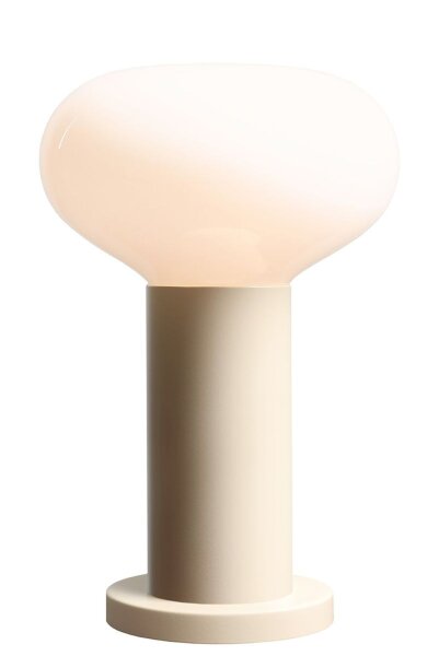 Tischleuchte Glas Metall Creme H:29 cm E14 stilvoll