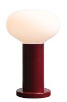 Tischlampe Glas Metall Rot H:29 cm klein E14 blendarm