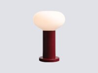 Tischlampe Glas Metall Rot H:29 cm klein E14 blendarm