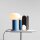 Tischleuchte Glas Metall Blau klein 29 cm E14 elegant