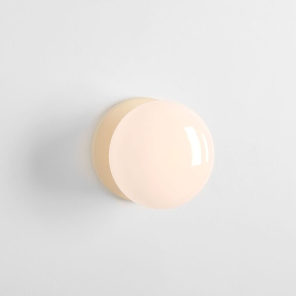Wandleuchte Glas Metall Creme L:19 cm E14 Schalter