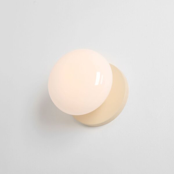 Wandleuchte Glas Metall Creme L:19 cm E14 Schalter