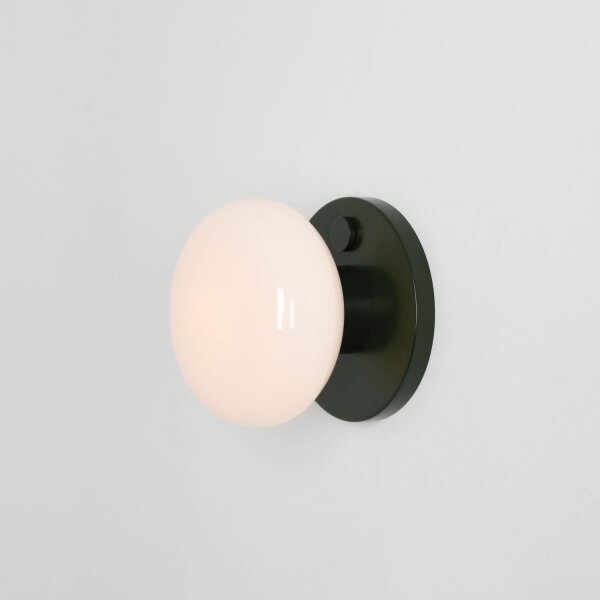 Wandlampe Glas Metall Grün L:19 cm E14 Schalter elegant