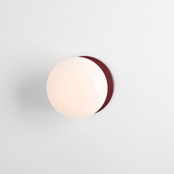 Wandlampe Glas Metall Rot L:19 cm E14 Schalter stilvoll
