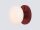 Wandlampe Glas Metall Rot L:19 cm E14 Schalter stilvoll