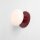 Wandlampe Glas Metall Rot L:19 cm E14 Schalter stilvoll