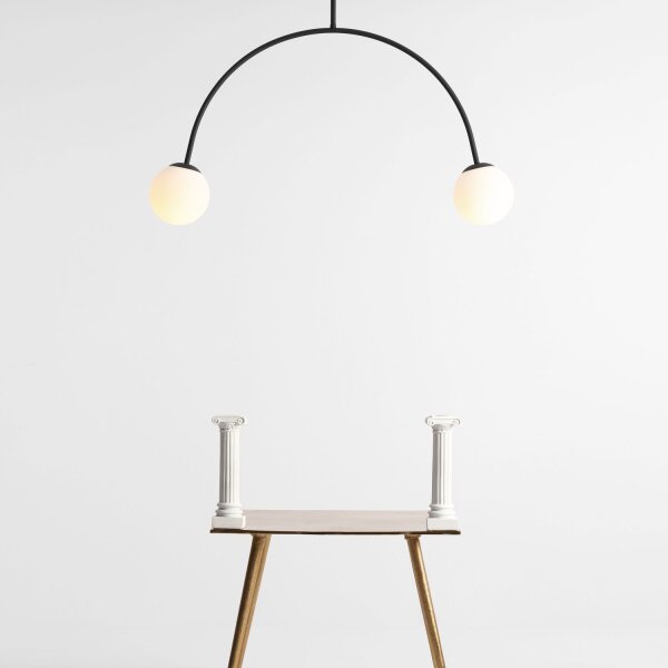 Deckenleuchte Glas Metall L:84 cm E14 elegant stilvoll