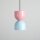 Pendelleuchte Metall Blau Pink rund B:15 cm E27 elegant