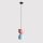 Pendelleuchte Metall Blau Pink rund B:15 cm E27 elegant