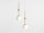 Pendelleuchte Glas Metall Messing B:37 cm E27 stilvoll