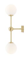 Wandlampe Glas Metall Messing H:59 cm E14 elegant