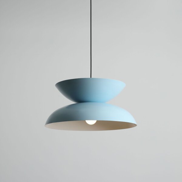 Hängelampe Metall Blau B:47 cm E27 stilvoll elegant