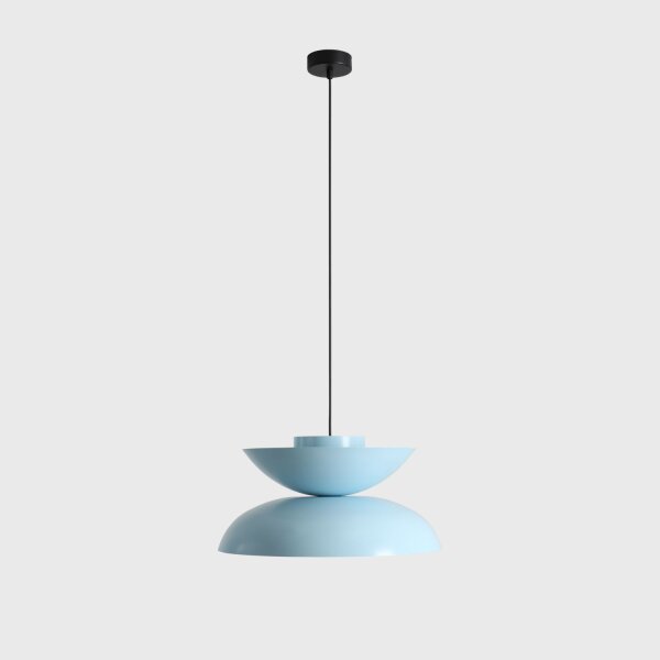 Hängelampe Metall Blau B:47 cm E27 stilvoll elegant