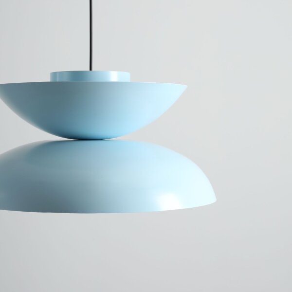 Hängelampe Metall Blau B:47 cm E27 stilvoll elegant