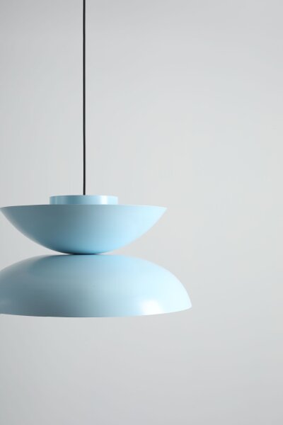 Hängelampe Metall Blau B:47 cm E27 stilvoll elegant