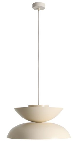 Hängelampe Metall Creme Ø47 cm rund E27 stilvoll