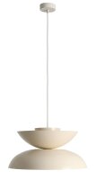 H&auml;ngelampe Metall Creme &Oslash;47 cm rund E27 stilvoll