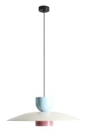 Pendelleuchte Metall Blau Creme Pink Ø65 cm E27...