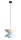 Pendelleuchte Metall Blau Creme B:37 cm E27 stilvoll