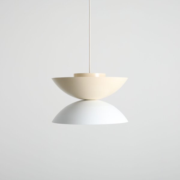 Hängelampe Metall Weiß Creme B:37 cm rund E27 elegant
