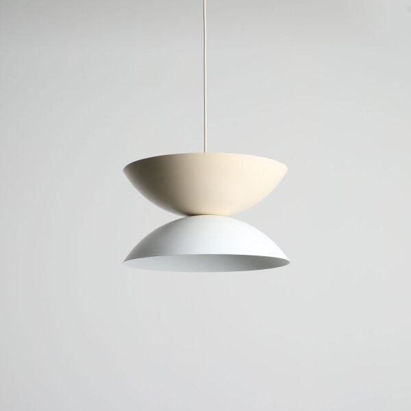 Hängelampe Metall Weiß Creme B:37 cm rund E27 elegant