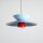 Pendelleuchte Metall Blau Rot rund Ø65 cm E27 stilvoll