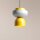 Pendelleuchte Metall Gelb Grau Ø23 cm rund E27 elegant