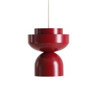H&auml;ngelampe Metall Rot rund B:23 cm E27 stilvoll elegant