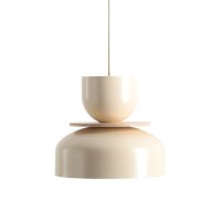 Pendelleuchte Metall Creme &Oslash;30 cm rund E27 stilvoll