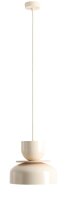 Pendelleuchte Metall Creme Ø30 cm rund E27 stilvoll