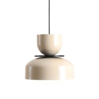 H&auml;ngelampe Metall Creme rund &Oslash;30 cm E27 dekorativ