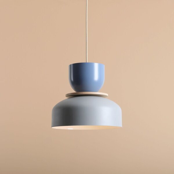 Pendelleuchte Metall Blau Ø30 cm E27 dekorativ stilvoll