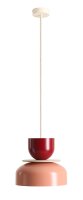 Hängelampe Metall Rot Koralle B:30 cm rund E27 elegant