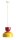 Pendelleuchte Metall Rot Gelb B:30 cm rund E27 stilvoll
