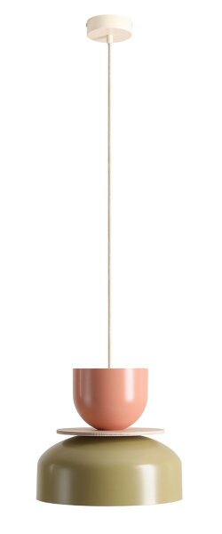 Hängelampe Metall Grün Koralle rund Ø30 cm E27 elegant