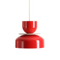 Hängelampe Metall Rot Modern Ø30 cm rund E27...