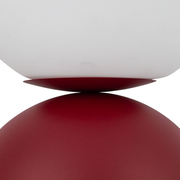 Runde Tischleuchte Rot Metall H:52 cm E27 blendarm