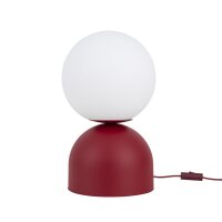 Runde Tischleuchte Rot Metall H:52 cm E27 blendarm