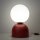 Runde Tischleuchte Rot Metall H:52 cm E27 blendarm