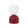 Runde Tischleuchte Rot Metall H:21 cm klein G9 blendarm