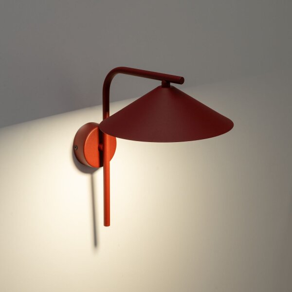 Wandlampe Metall Rot Arm Modern H:30,5 cm GX53 inkl.