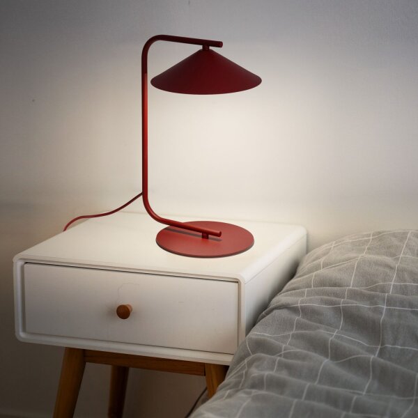 Tischleuchte Rot Metall stilvoll klein 42 cm GX53 inkl.