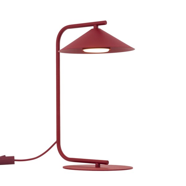 Tischleuchte Rot Metall stilvoll klein 42 cm GX53 inkl.